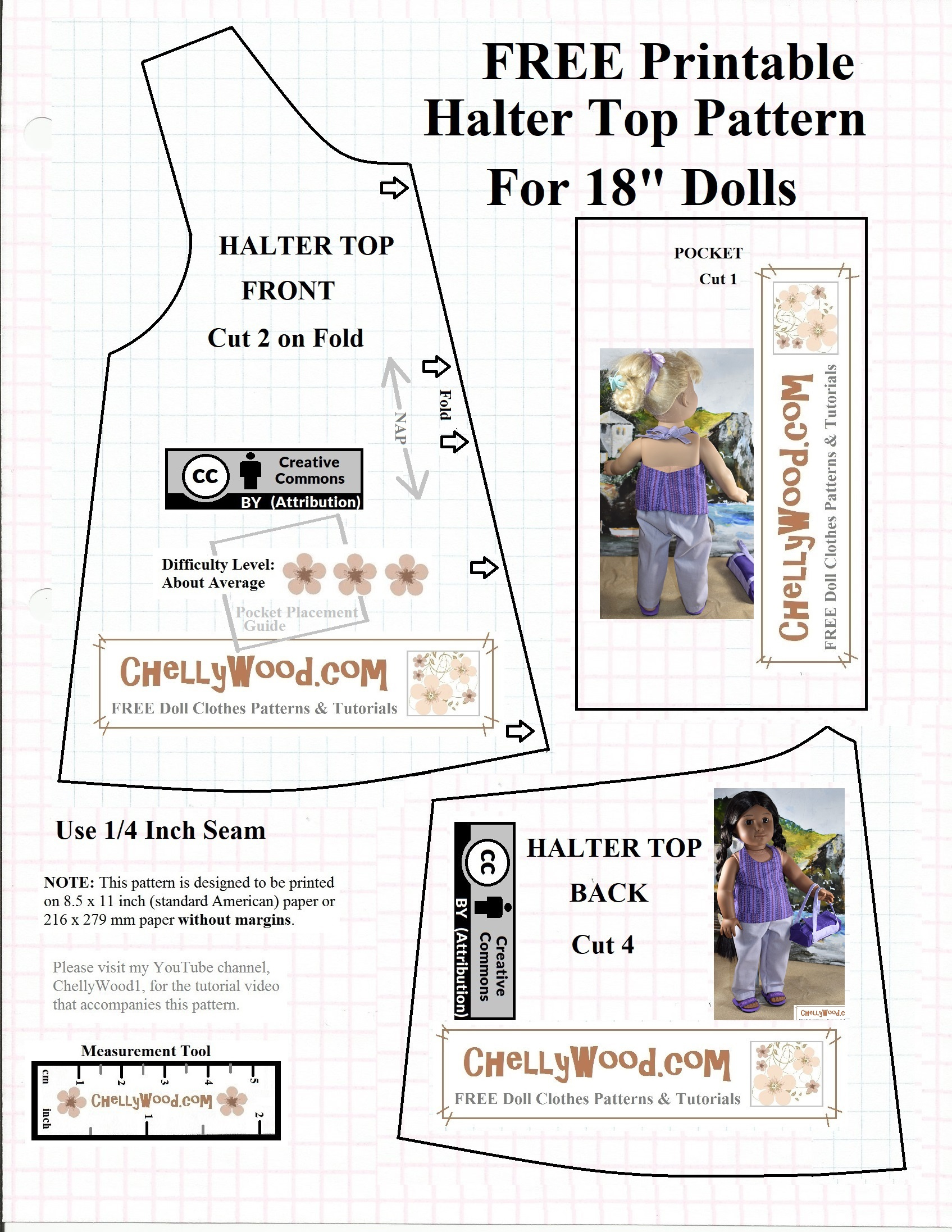 Free #Agdoll Summer Shirt Pattern @ Chellywood #Sewing 4#Dolls within Free American Girl Doll Printable Patterns
