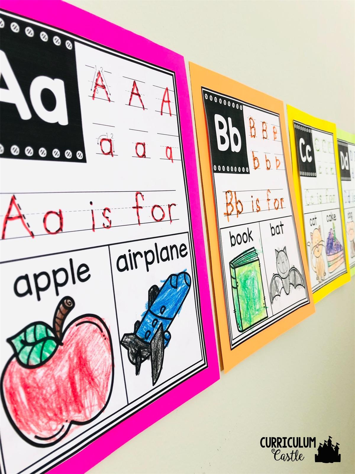 Free Alphabet Posters For The Classroom - Curriculum Castle within Free Alphabet Flip Book Printable