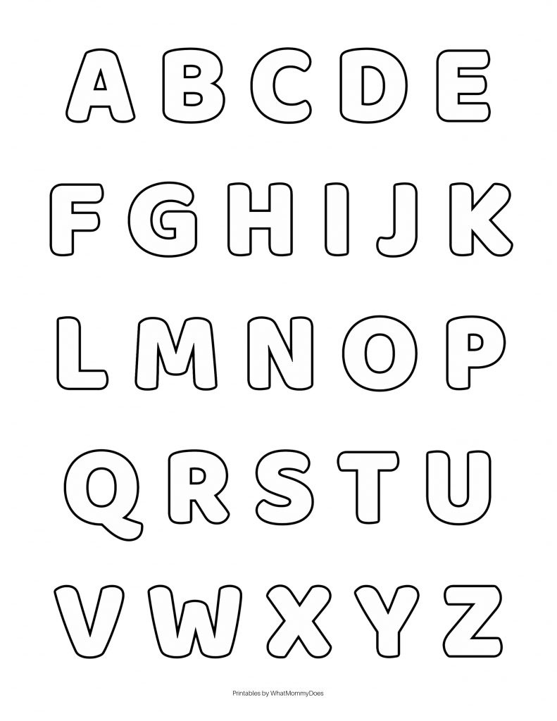 Free Alphabet Printables – Letters, Worksheets, Stencils &amp;amp; Abc inside Printable 11 Inch Letter Stencils