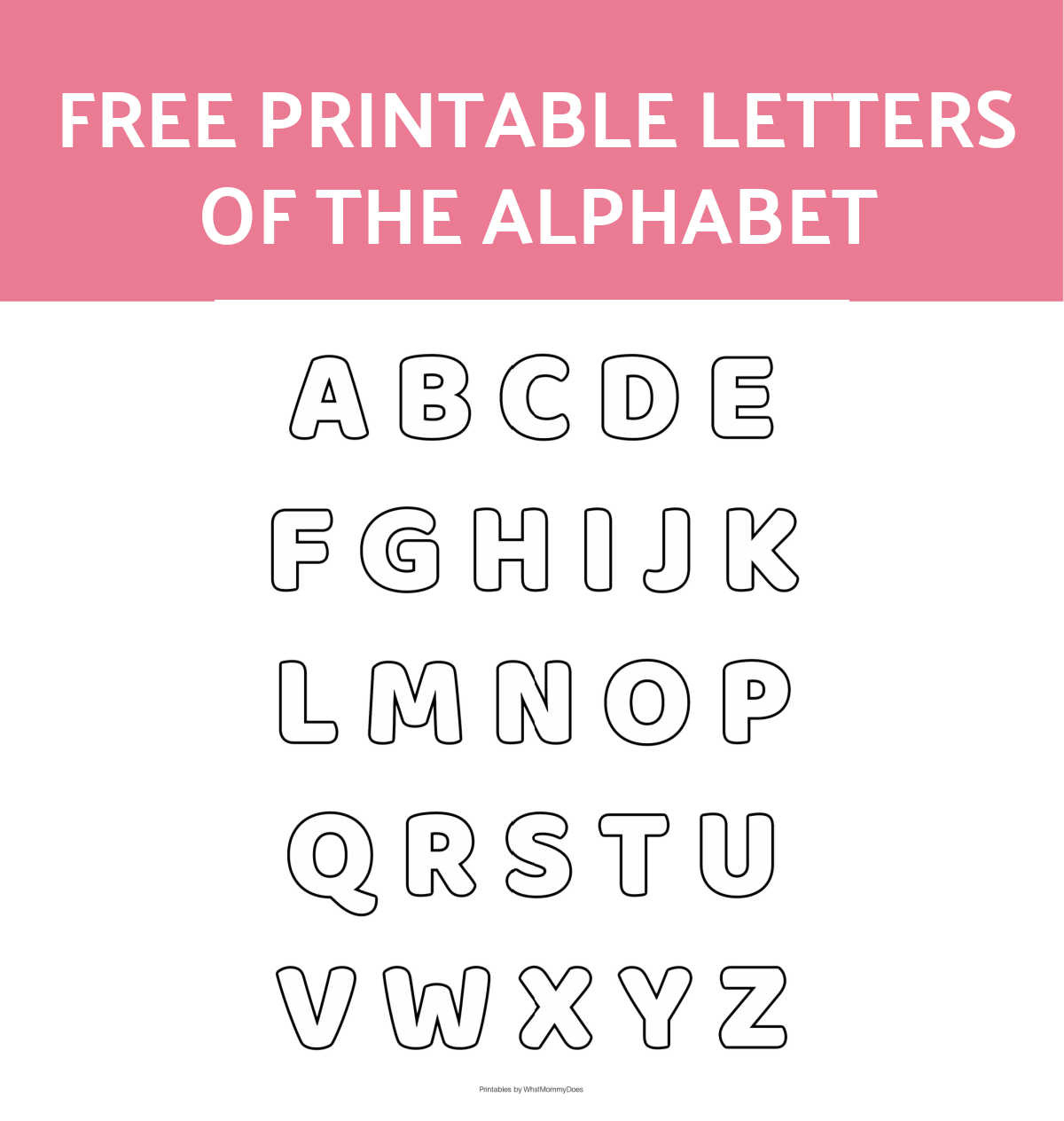 Free Alphabet Printables – Letters, Worksheets, Stencils &amp;amp; Abc intended for 1 Inch Stencil Letters Printable