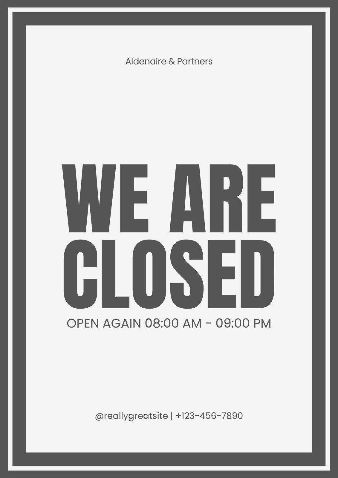 Free And Customizable Closed Templates with Free Printable Closed Signs