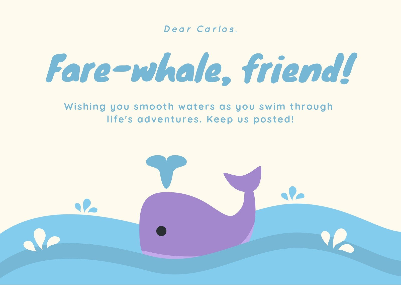 Free And Customizable Farewell Templates regarding Free Printable Farewell Cards
