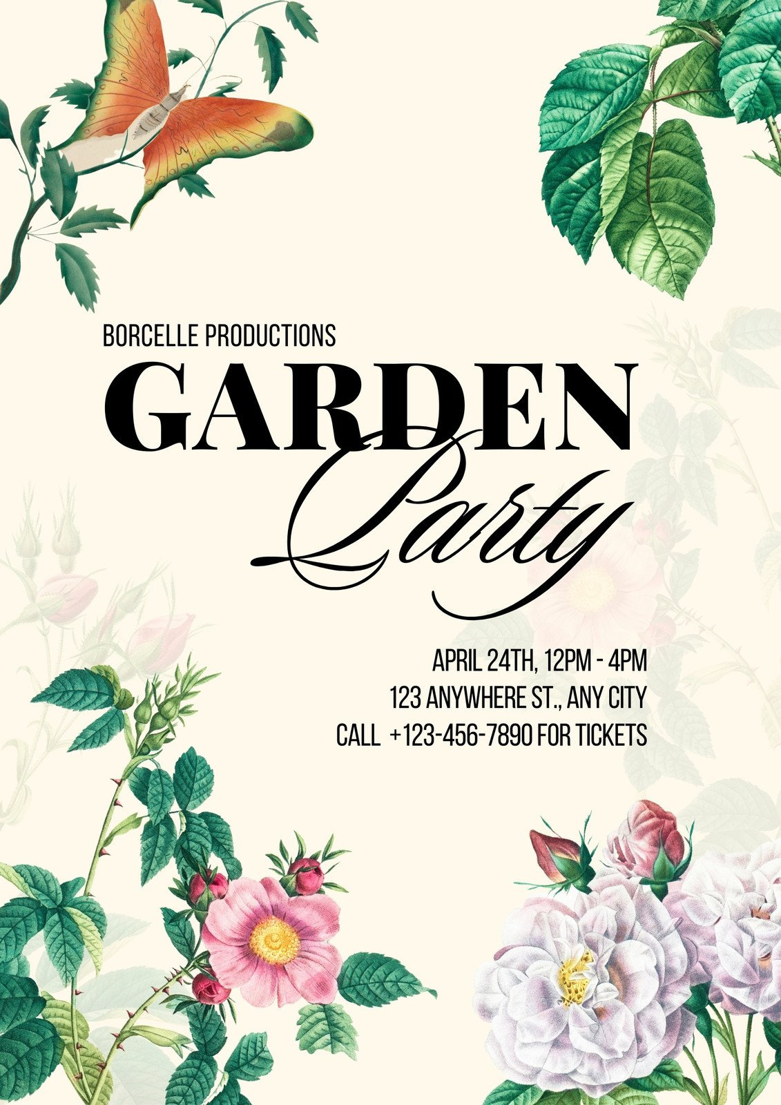 Free And Customizable Garden Templates pertaining to Garden Party Flyer Templates Free