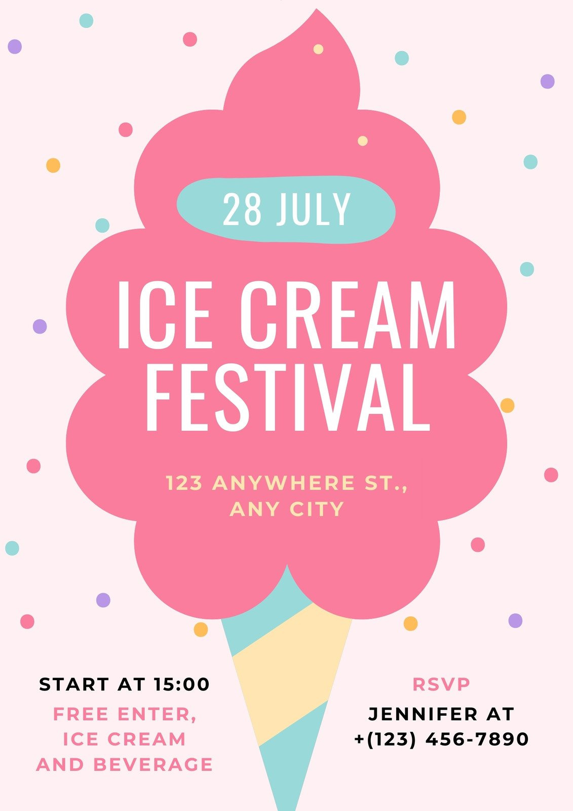 Free And Customizable Ice Cream Templates pertaining to Free Ice Cream Social Flyer Word Template