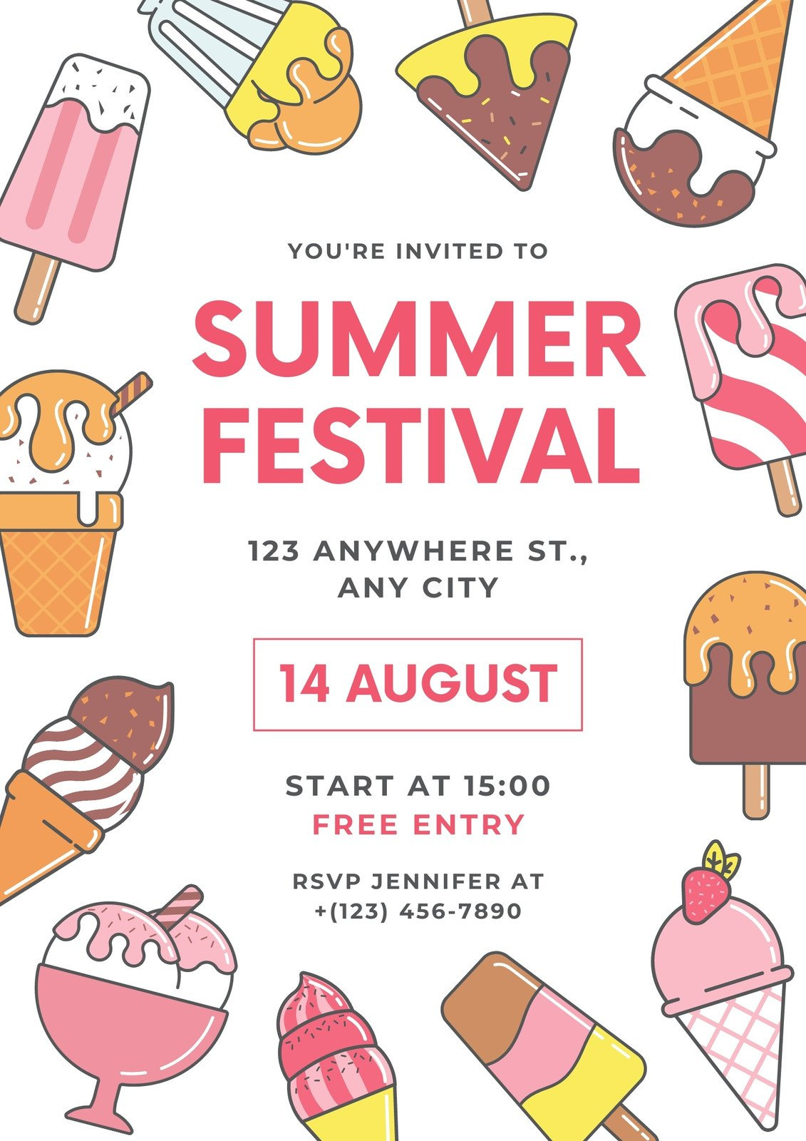 Free And Customizable Ice Cream Templates with regard to Free Ice Cream Social Flyer Word Template