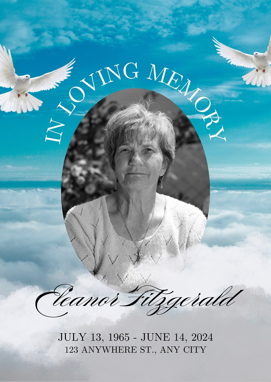 Free And Customizable In Loving Memory Templates | Canva inside In Loving Memory Templates Free