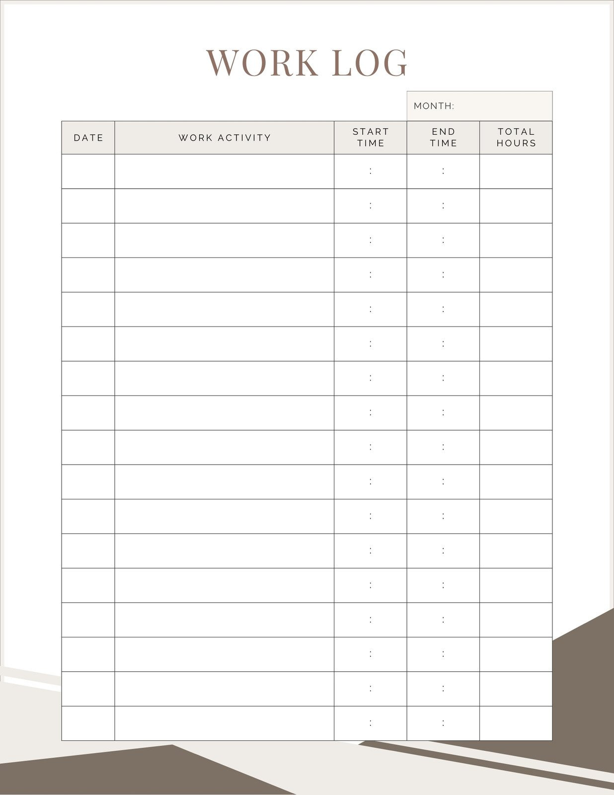 Free And Customizable Log Templates in Log Book Template Free Download