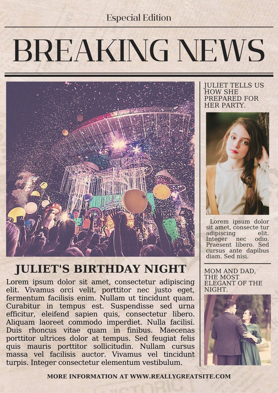 Free And Customizable Newspaper Templates intended for Free Birthday Newspaper Template