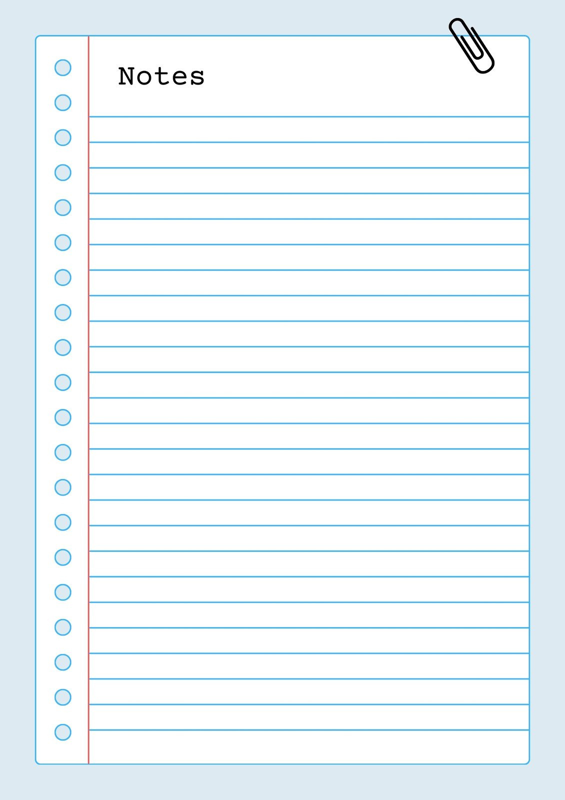 Free And Customizable Paper Templates for Free Loose Leaf Paper Template