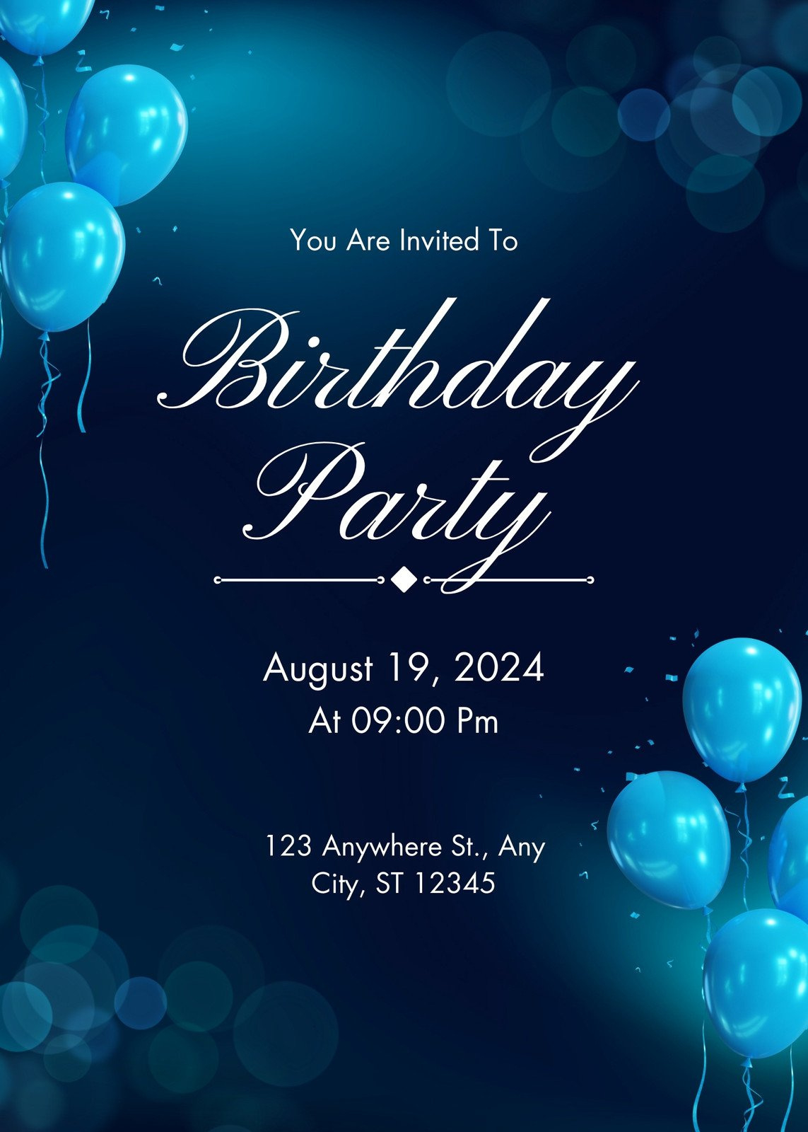 Free And Printable Birthday Invitation Templates | Canva for Free Birthday Party Reminder Template