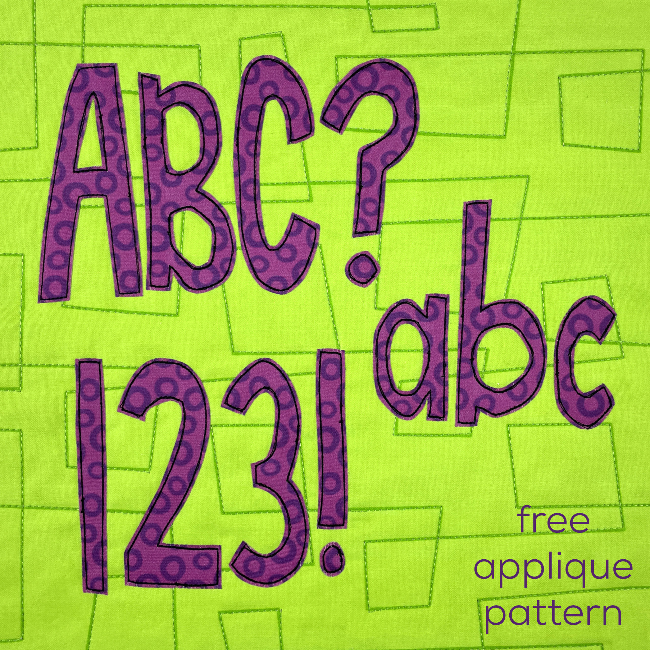 Free Applique Alphabet Pattern - Shiny Happy World for Free Printable Alphabet Pattern For Apliquae
