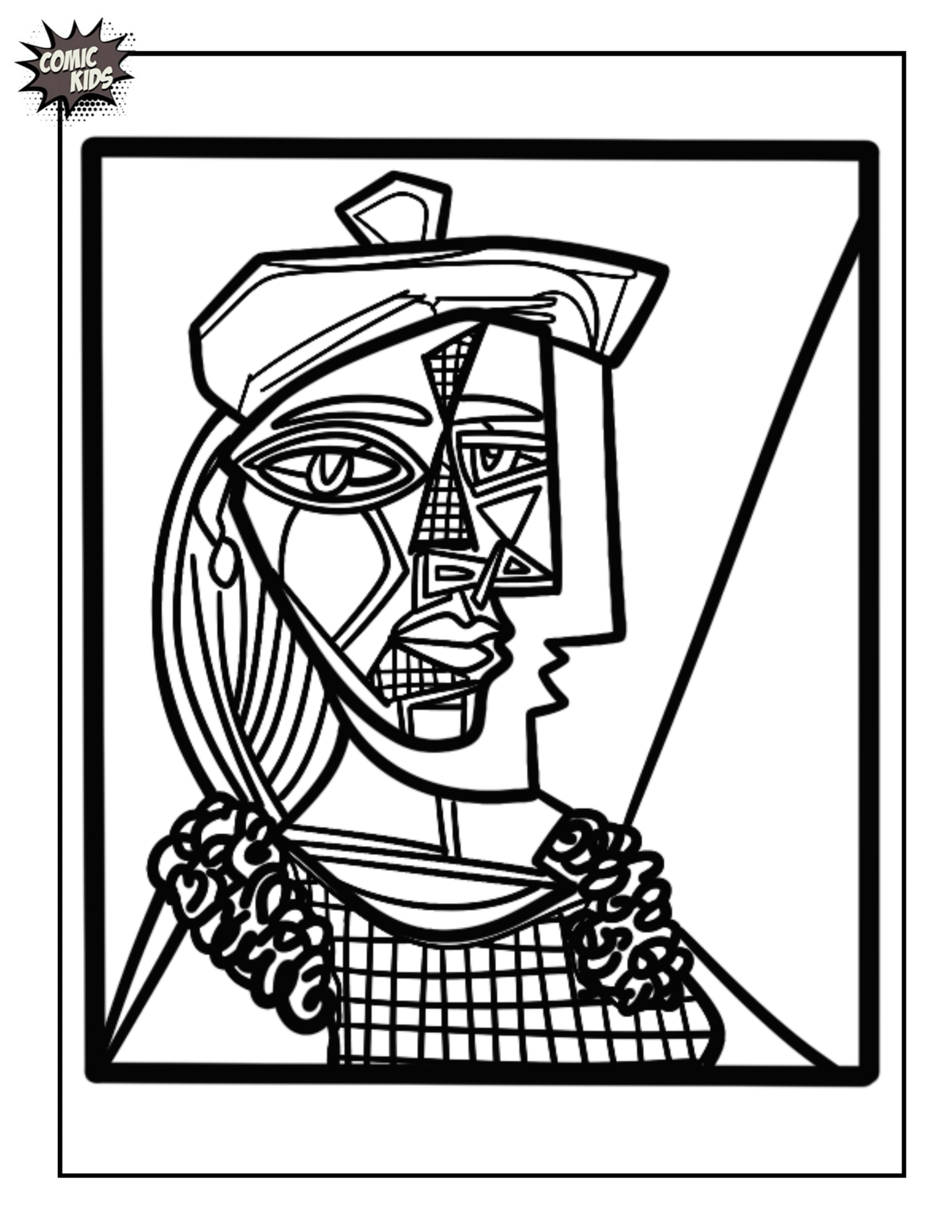 Free Art History Coloring Pages And Learn To Draw Pages From The in Free Printable Picasso Coloring Pages