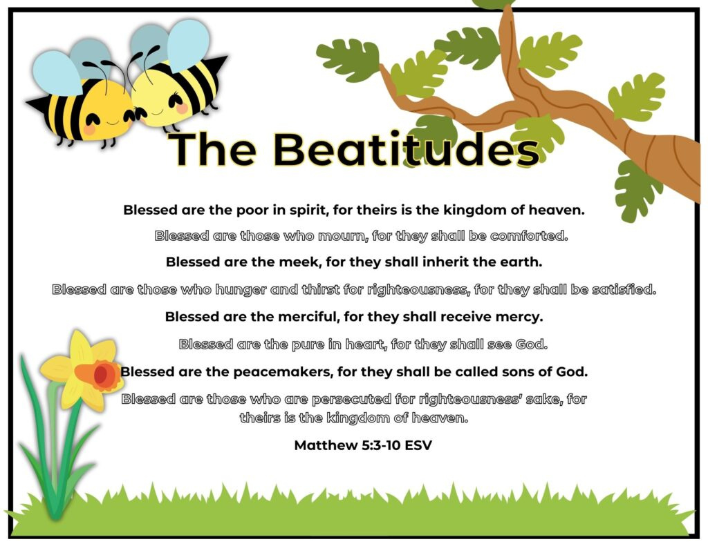 Free Beatitudes Printables | Healing Home intended for Free Printable Beatitudes