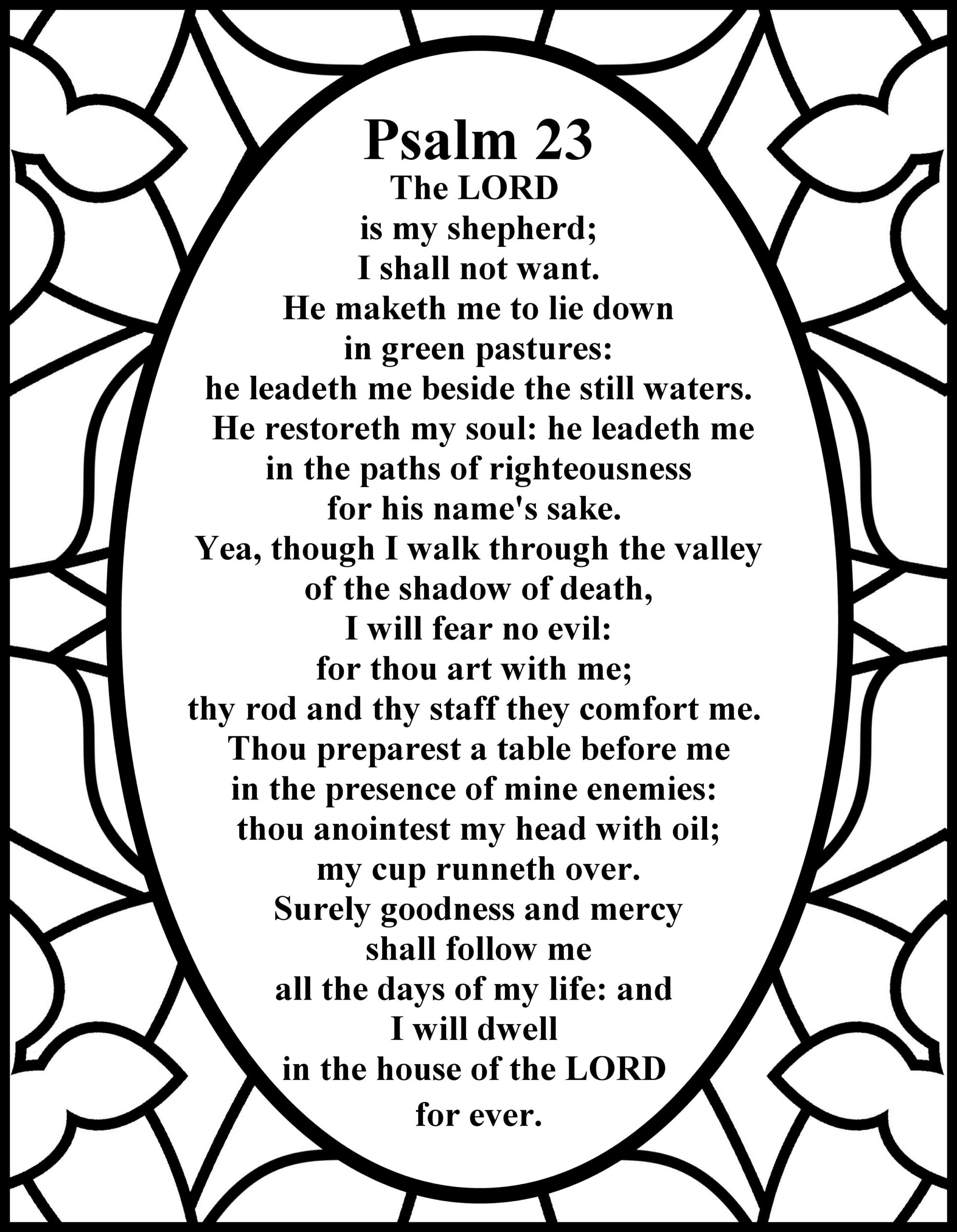 Free Bible Coloring Pages And Crafts For The Church And Family intended for Free Printable Psalm 23 Coloring Pages