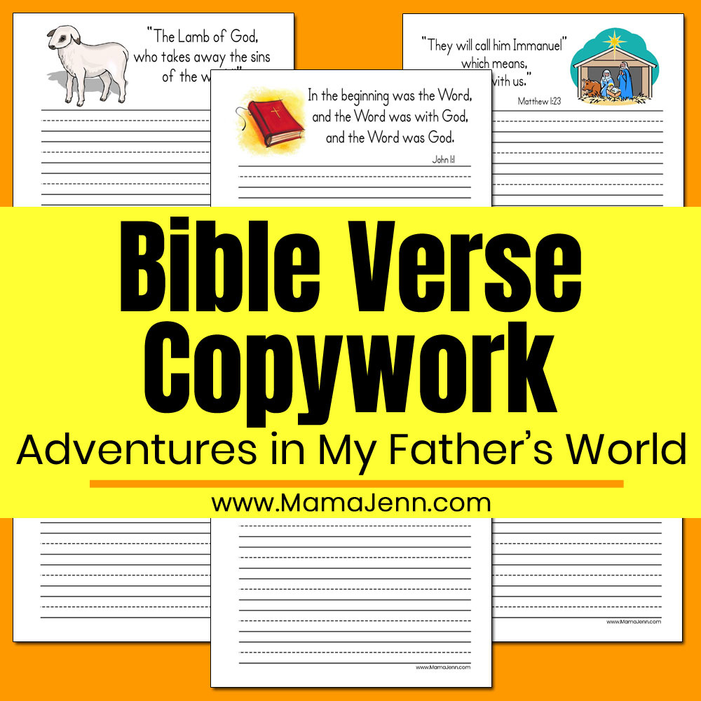 Free Bible Verse Copywork Printables [For Use With Adventures In Mfw] with regard to Free Printable Bible Verses For Handwriting and Copywork