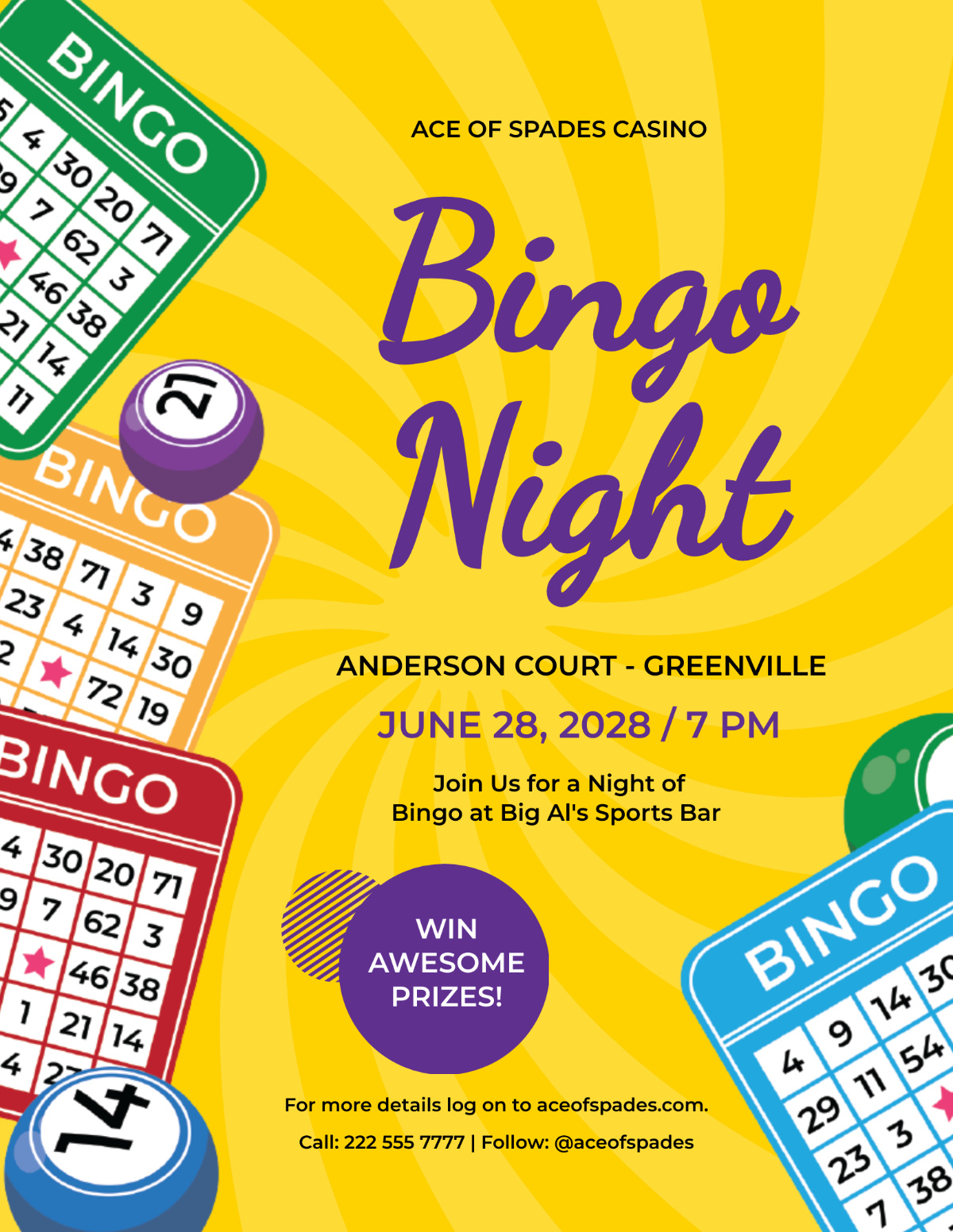 Free Bingo Flyer Templates, Editable And Printable intended for Free Printable Bingo Poster