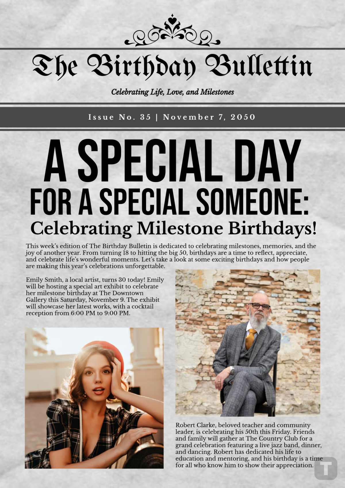 Free Birthday Newspaper Cover Template To Edit Online throughout Free Birthday Newspaper Template