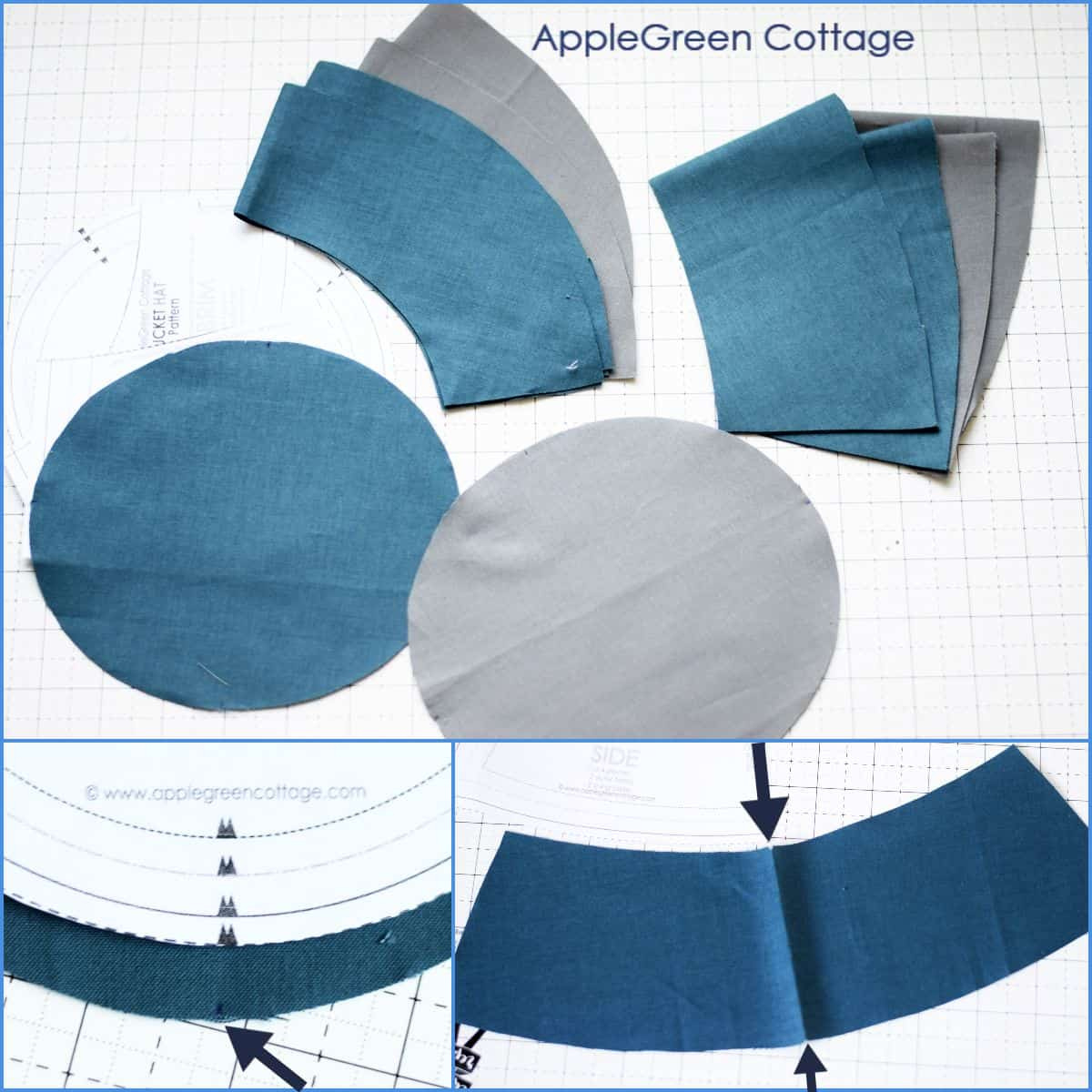 Free Bucket Hat Patternapplegreen Cottage - In 5 Sizes! throughout Free Printable Sun Hat Pattern