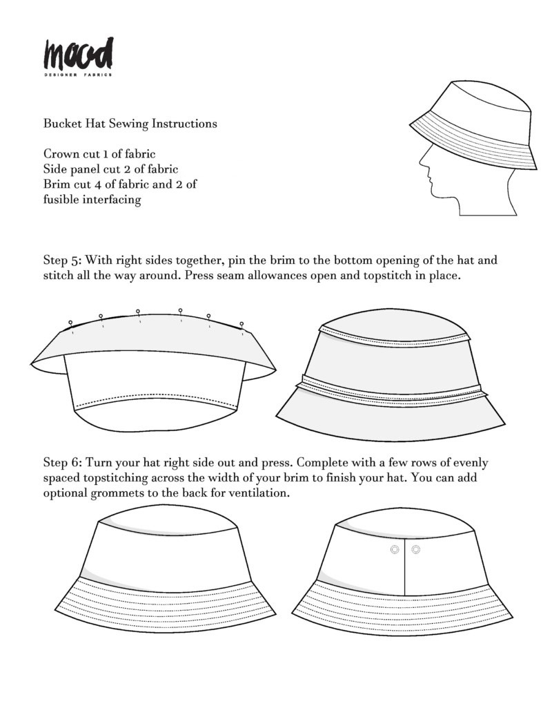 Free Bucket Hat Sewing Pattern In 8 Sizes | Mood Sewciety throughout Free Printable Safari Hat Pattern