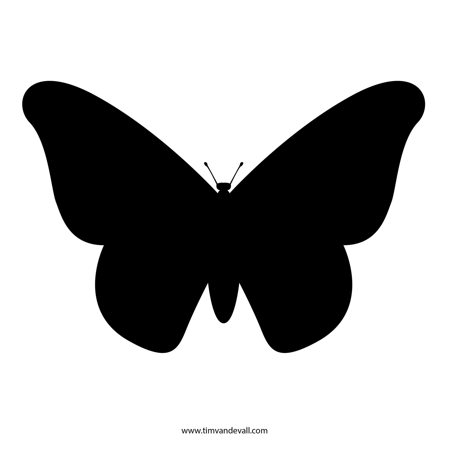 Free Butterfly Stencil | Monarch Butterfly Outline And Silhouette regarding Large Printable Butterfly Stencil