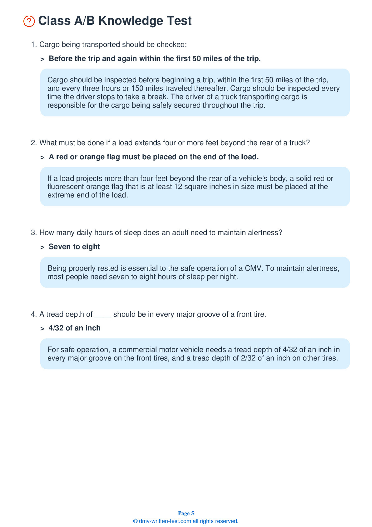 Free California Knowledge Test Class B - Real 2025 Cdl Questions! with regard to Free Cdl Test Questions And Answers Printable