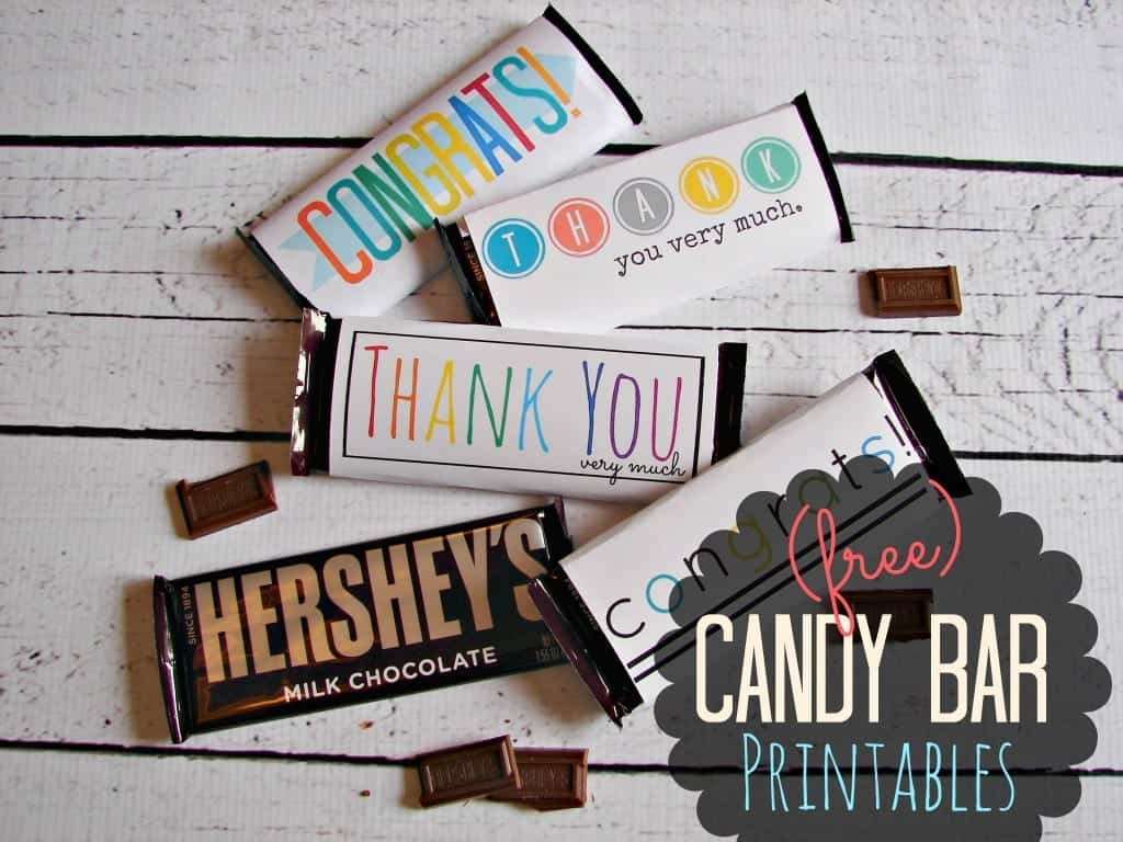 Free Candy Bar Wrapper Thank You (And Congrats) Printables! - A throughout Free Printable Chocolate Bar Wrappers Templates