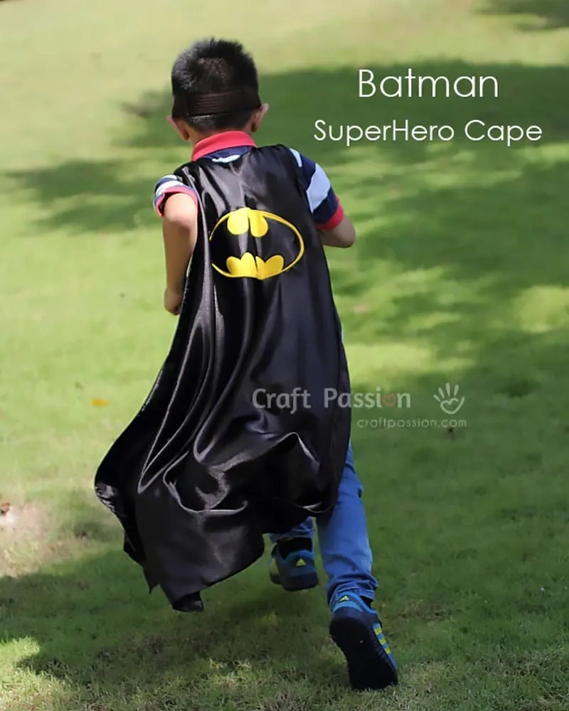 Free Cape Sewing Pattern - Batman Superhero • Craft Passion within Printable Batman Cape Pattern