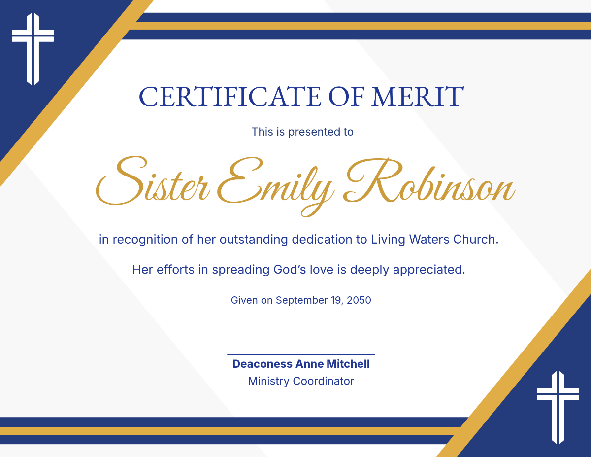 Free Church Certificate Of Merit Template To Edit Online intended for Free Church Certificate Templates