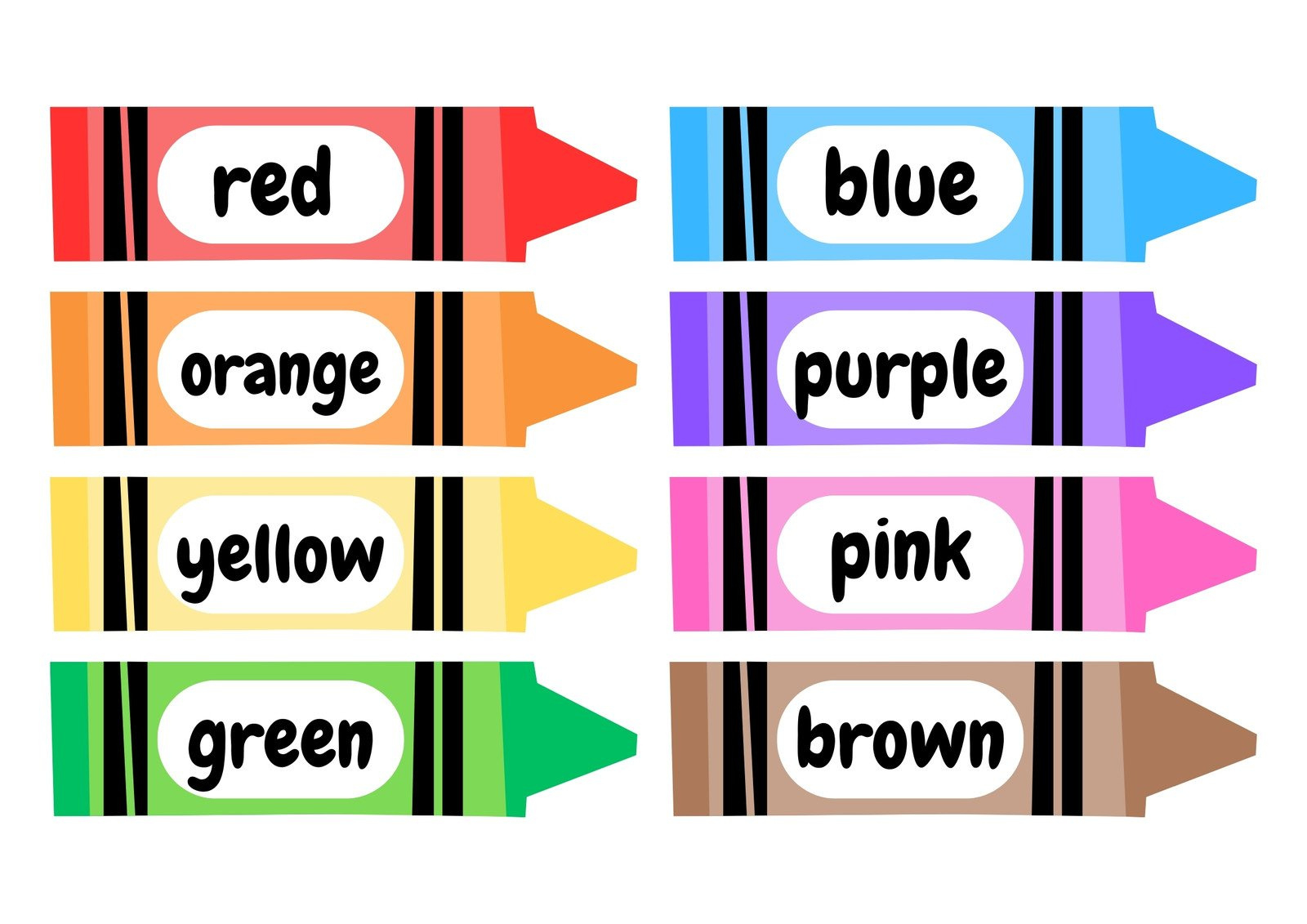 Free Color Flashcard Templates To Edit And Print | Canva in Free Printable Crayon Labels