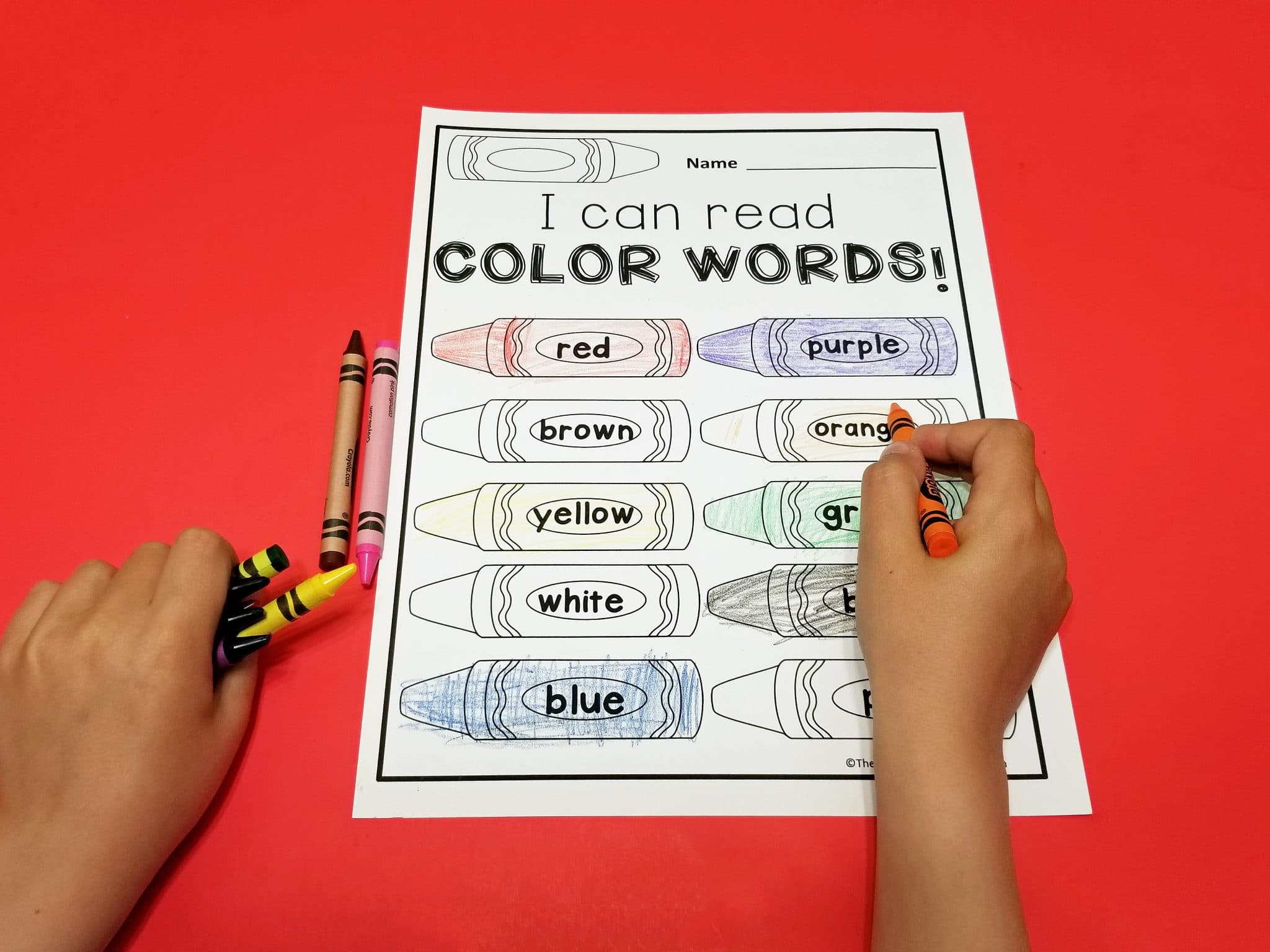 Free Color Words Printables - The Kindergarten Connection for Color Words Printable Free
