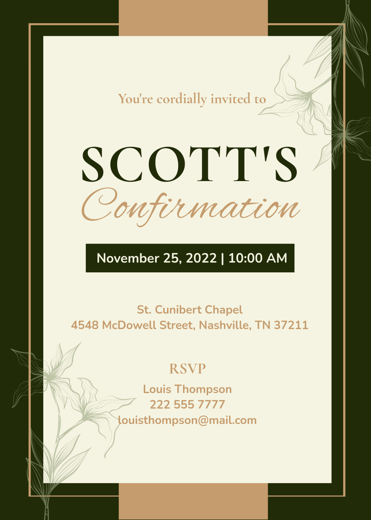 Free Confirmation Invitation Templates, Editable And Printable within Free Printable Confirmation Cards Online