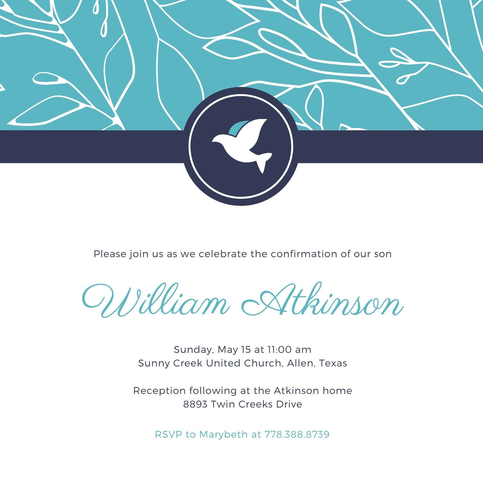 Free Confirmation Invitation Templates To Customize | Canva regarding Free Printable Confirmation Cards Online