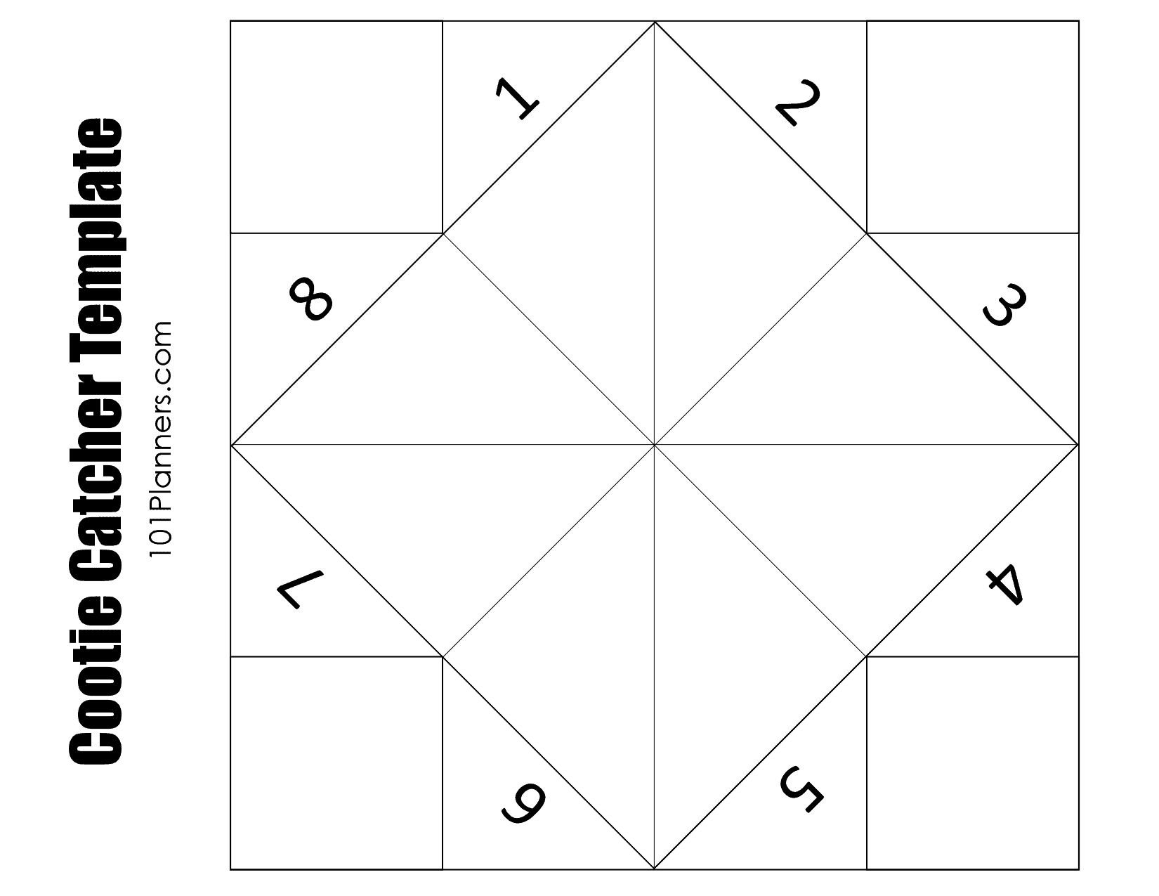 Free Cootie Catcher Template | Printable And Typeable within Paper Fortune Teller Template Editable Free