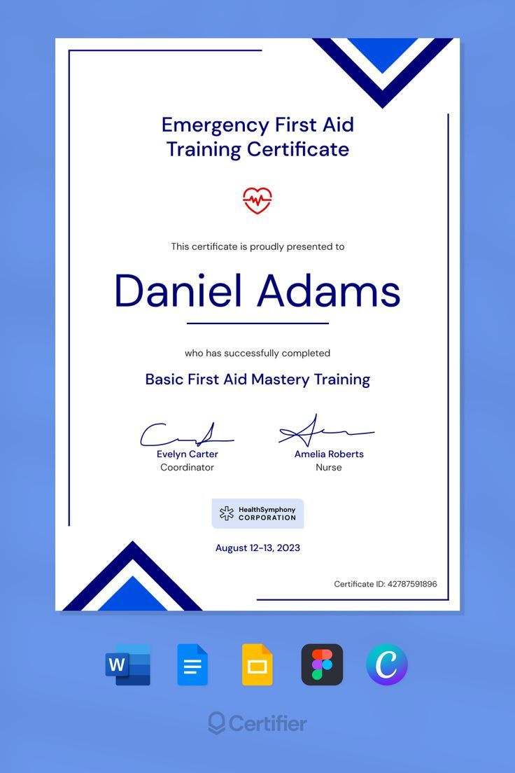 Free Cpr And First-Aid Certificate: Geometric Style For Modern pertaining to Free Cpr Card Template