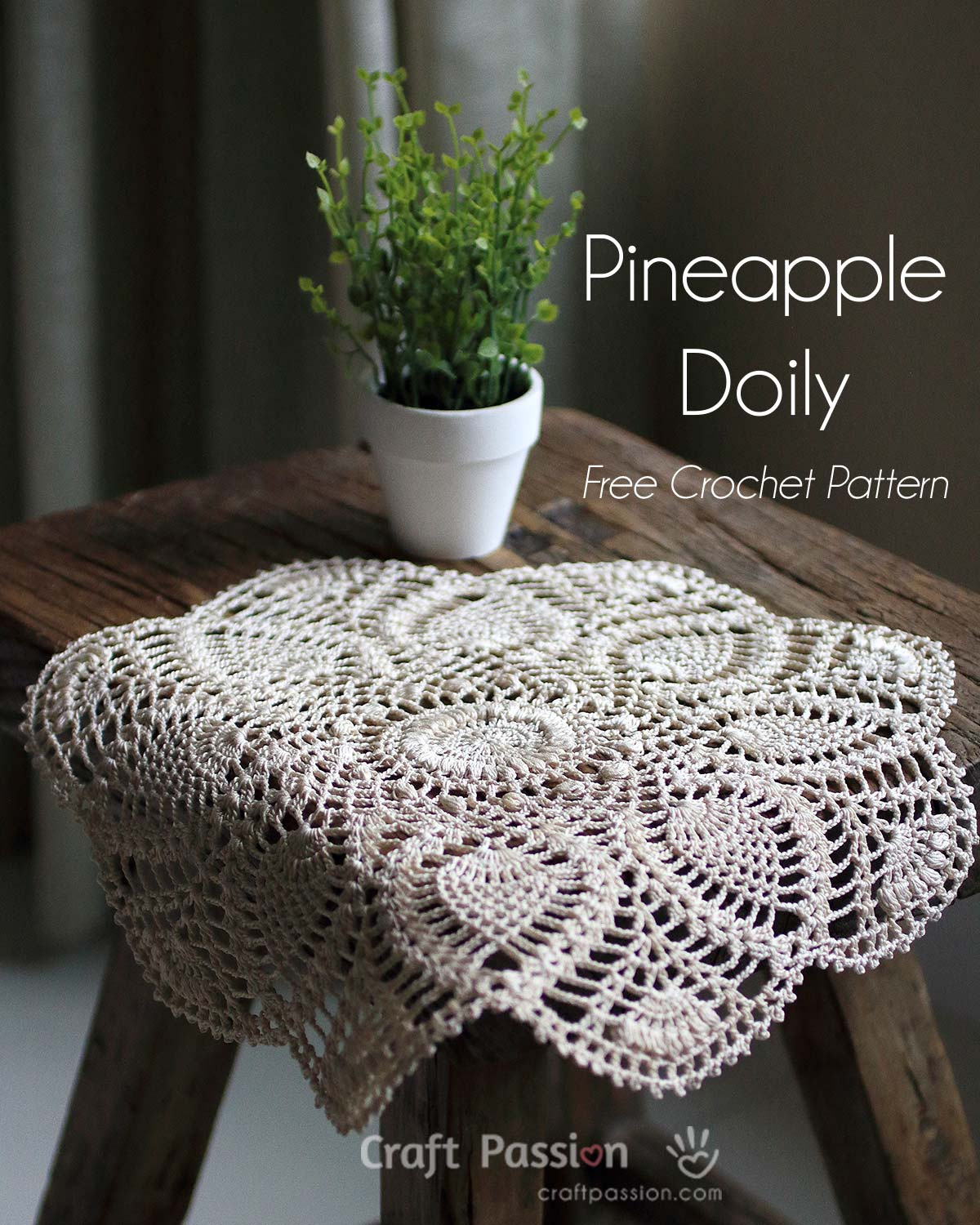 Free Crochet Pineapple Doily Pattern • Craft Passion with Free And Printable Crochet Pineapple Patterns
