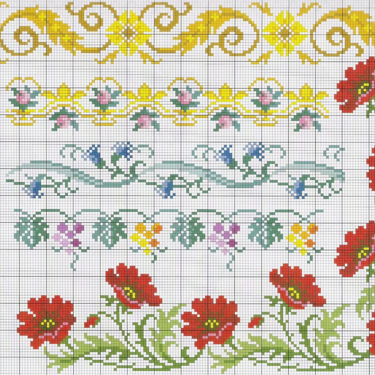 Free Cross Stitch Towel Border Patterns - Hubpages regarding Free Printable Counted Cross Stitch Border Patterns