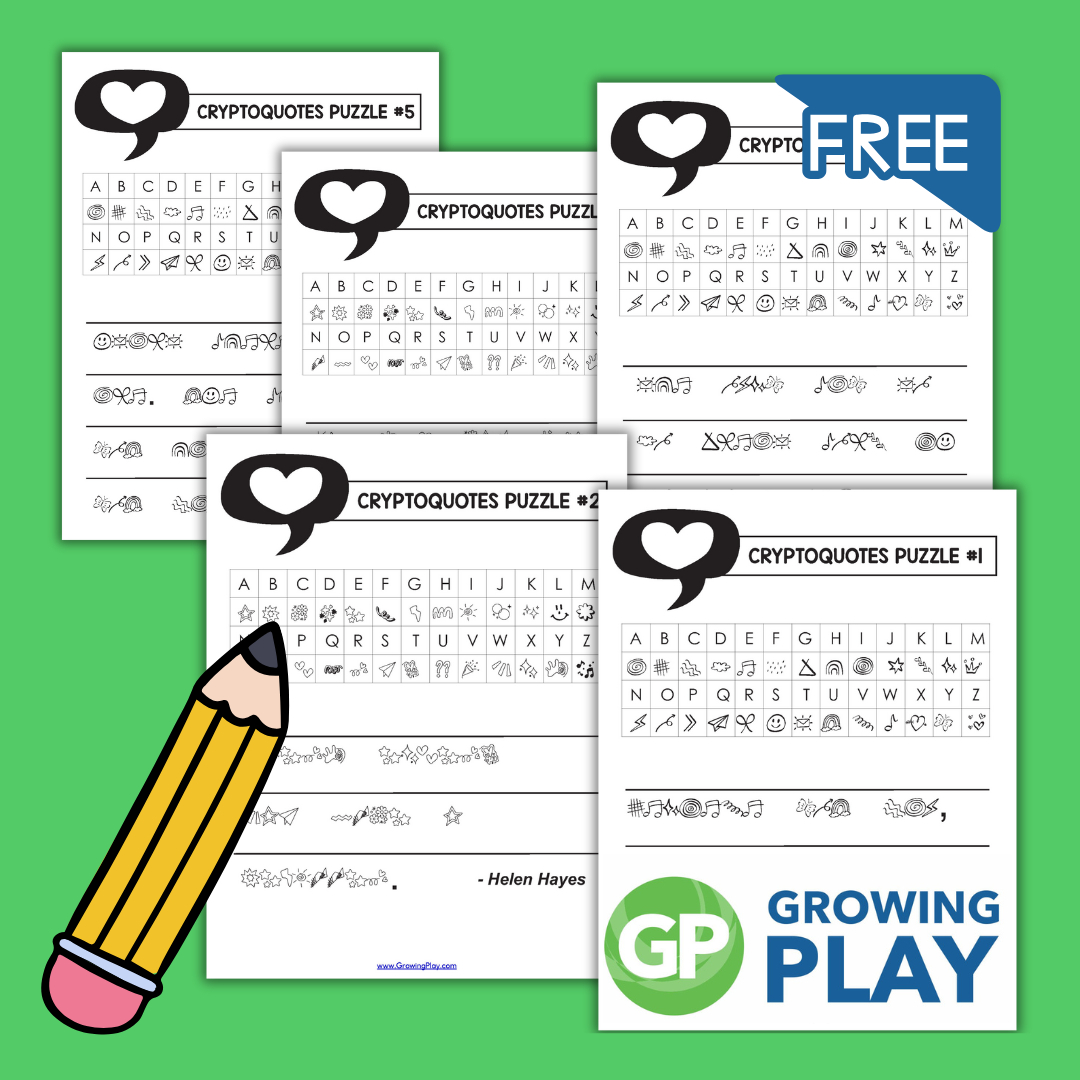 Free Cryptoquote Puzzles Printable - Growing Play within Free Printable Cryptograms For Adults