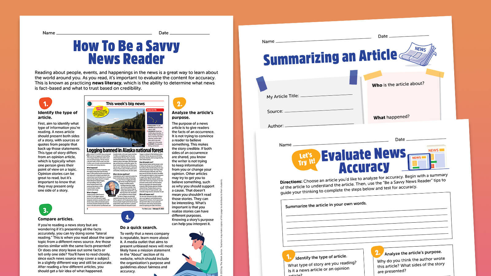 Free Current Events Worksheets For Your Classroom - We Are Teachers in Free Printable Current Events Worksheets
