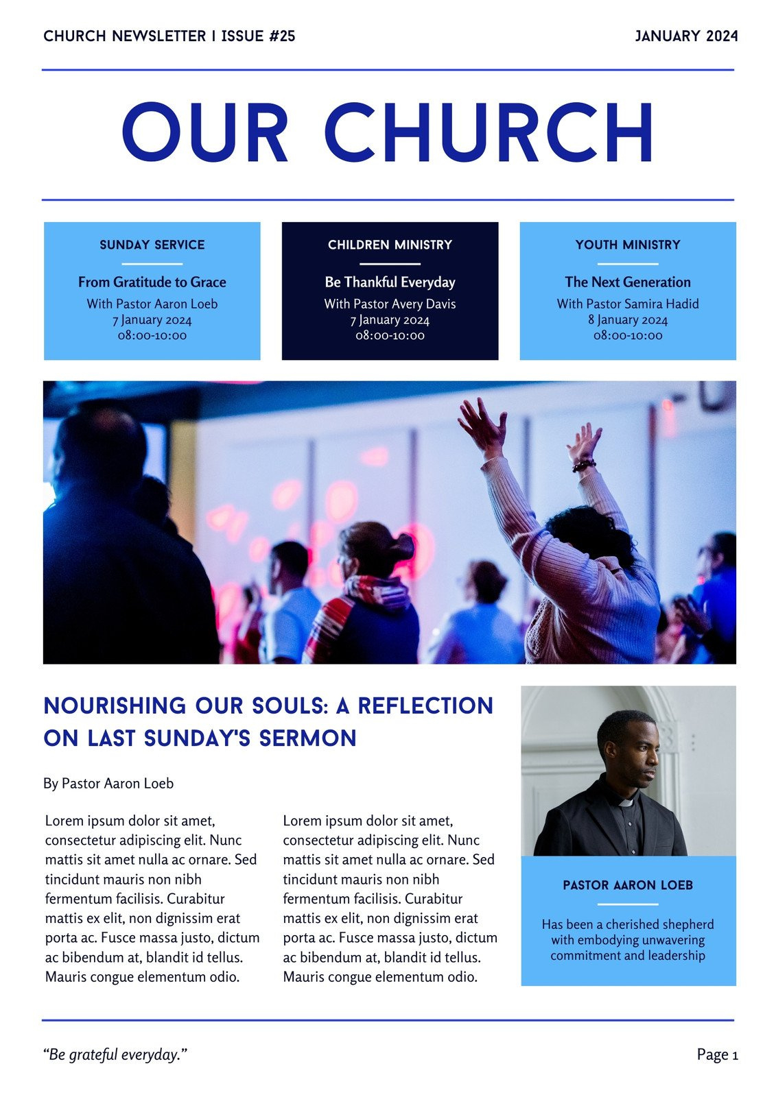 Free Custom Printable Church Newsletter Templates | Canva in Childrens Ministry Newsletter Template Free