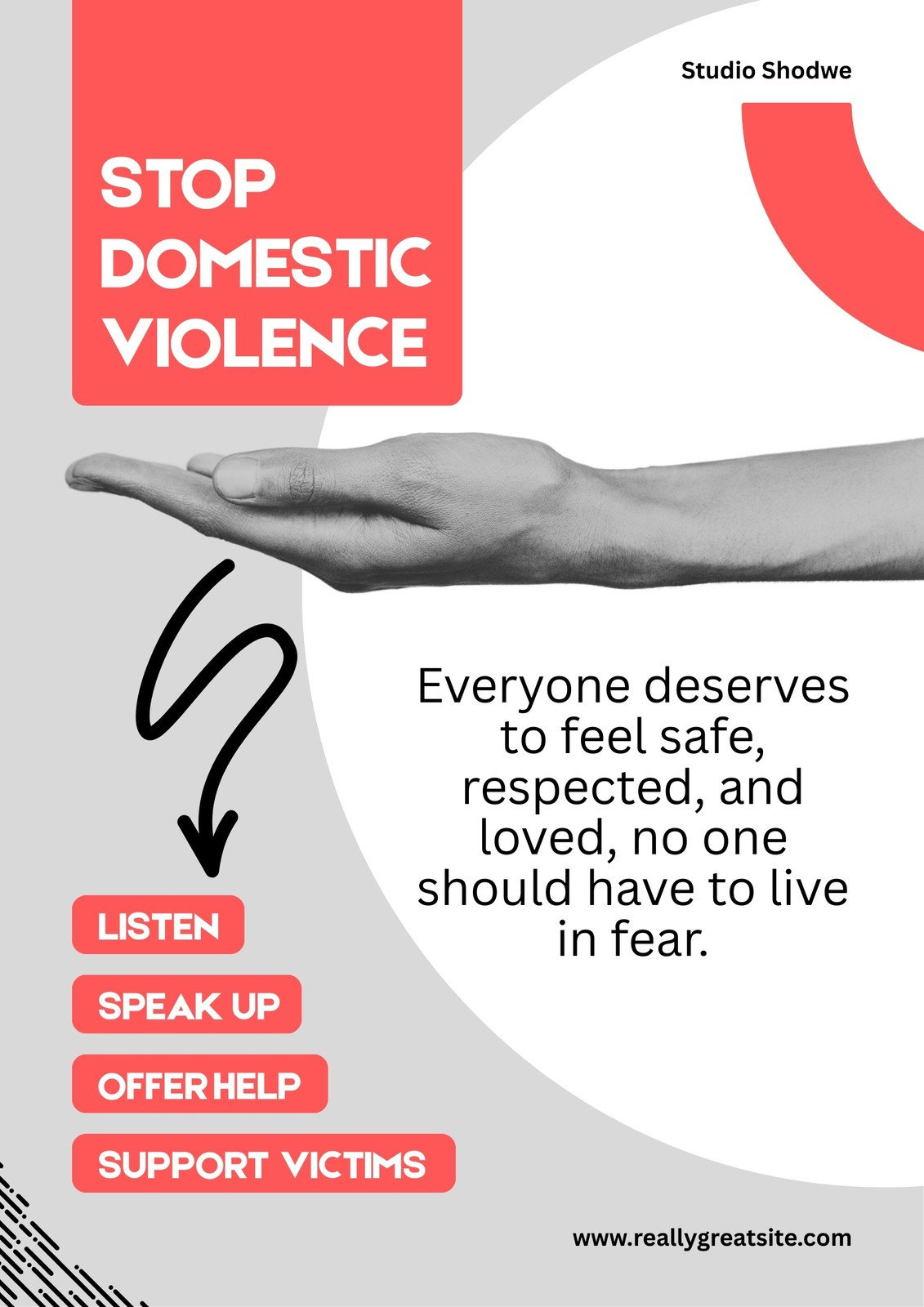 Free Custom Printable Domestic Violence Poster Templates | Canva throughout Free Printable Domestic Violence Posters