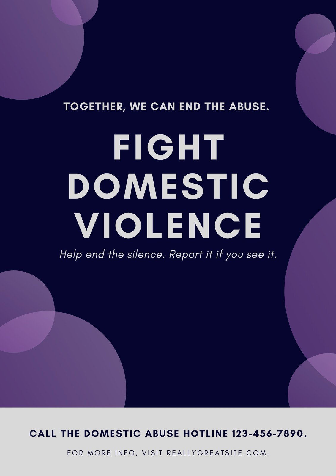 Free Custom Printable Domestic Violence Poster Templates | Canva within Free Printable Domestic Violence Posters