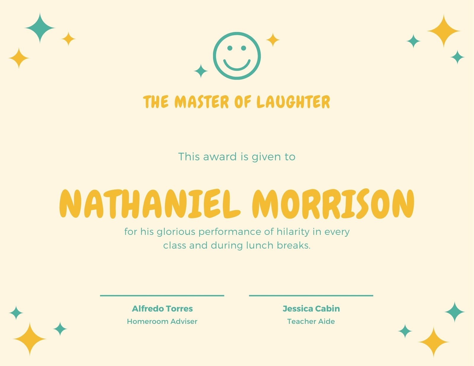 Free Custom Printable Funny Certificate Templates | Canva for Free Printable Funny Awards