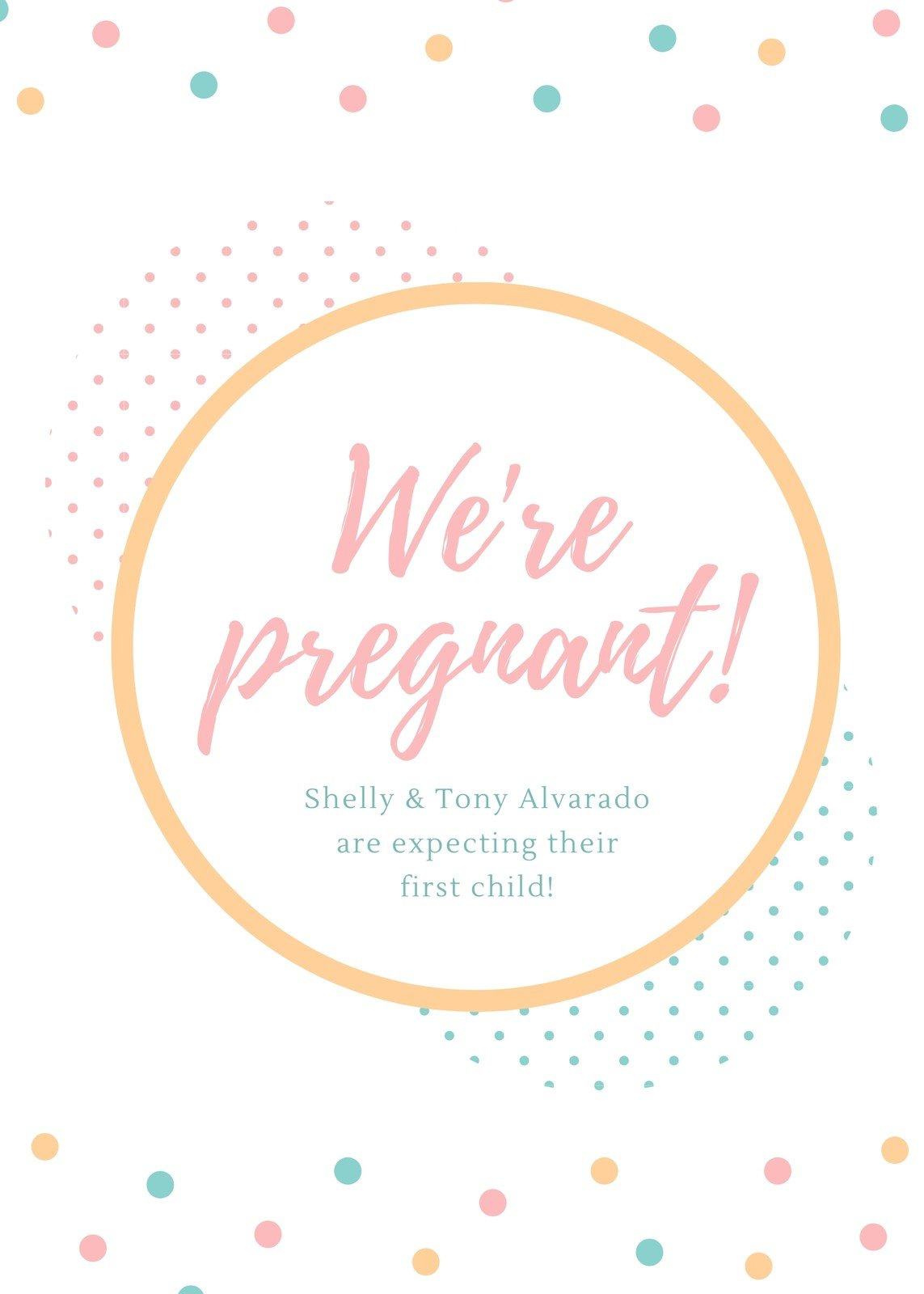 Free, Custom Printable Pregnancy Announcement Templates | Canva pertaining to Pregnancy Announcement Cards Free Template
