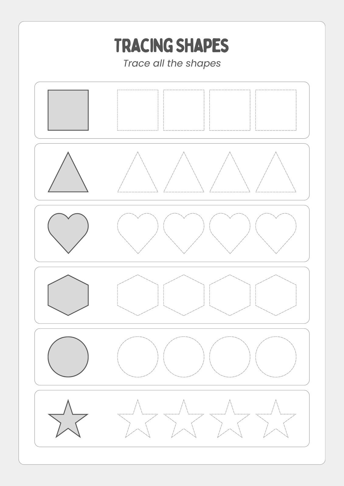 Free Custom Printable Shapes Worksheet Templates | Canva regarding Free Printable Shapes