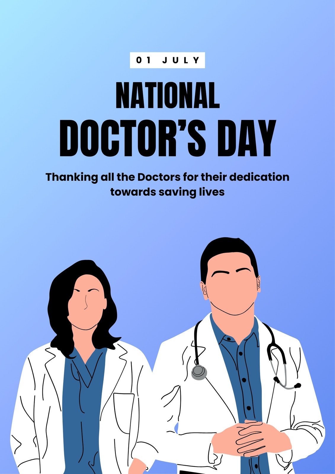 Free Customizable Doctors Day Poster Templates | Canva pertaining to National Doctors Day Free Printable Cards