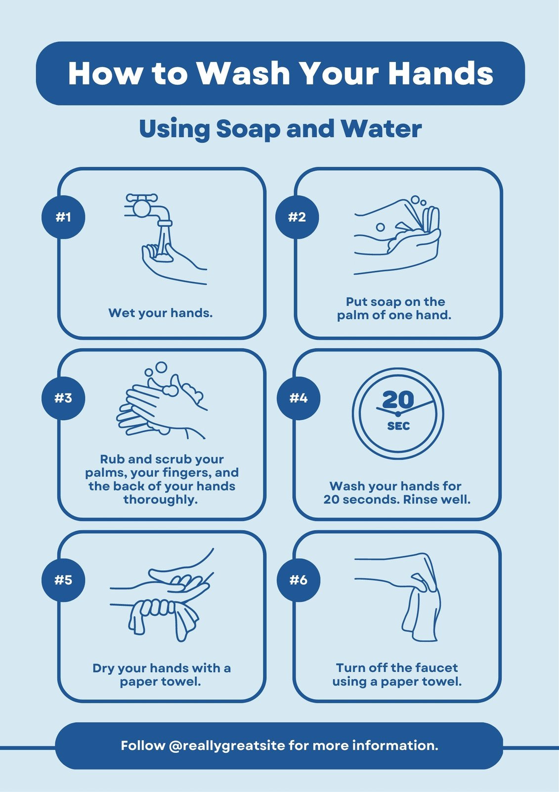 Free Customizable Handwashing Poster Templates | Canva in Hand Washing Chart Free Printable