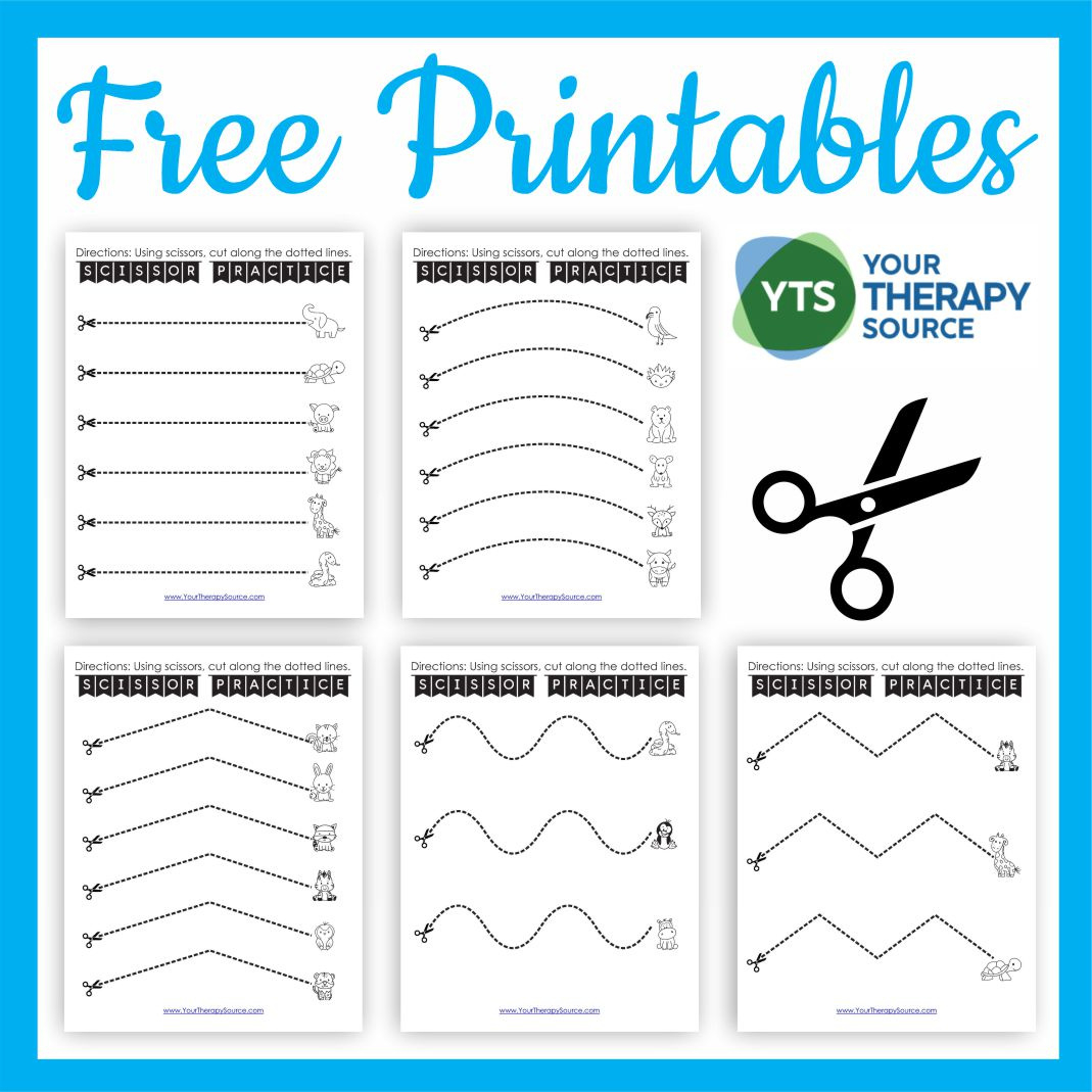 Free Cutting Worksheets For Fine Motor Skills - Your Therapy Source throughout Free Die Cut Printables