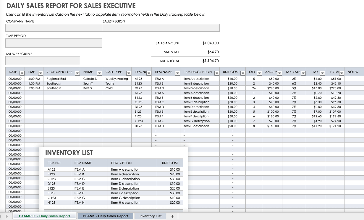 Free Daily Sales Report Forms &amp;amp; Templates | Smartsheet for Daily Sales Report Template Free