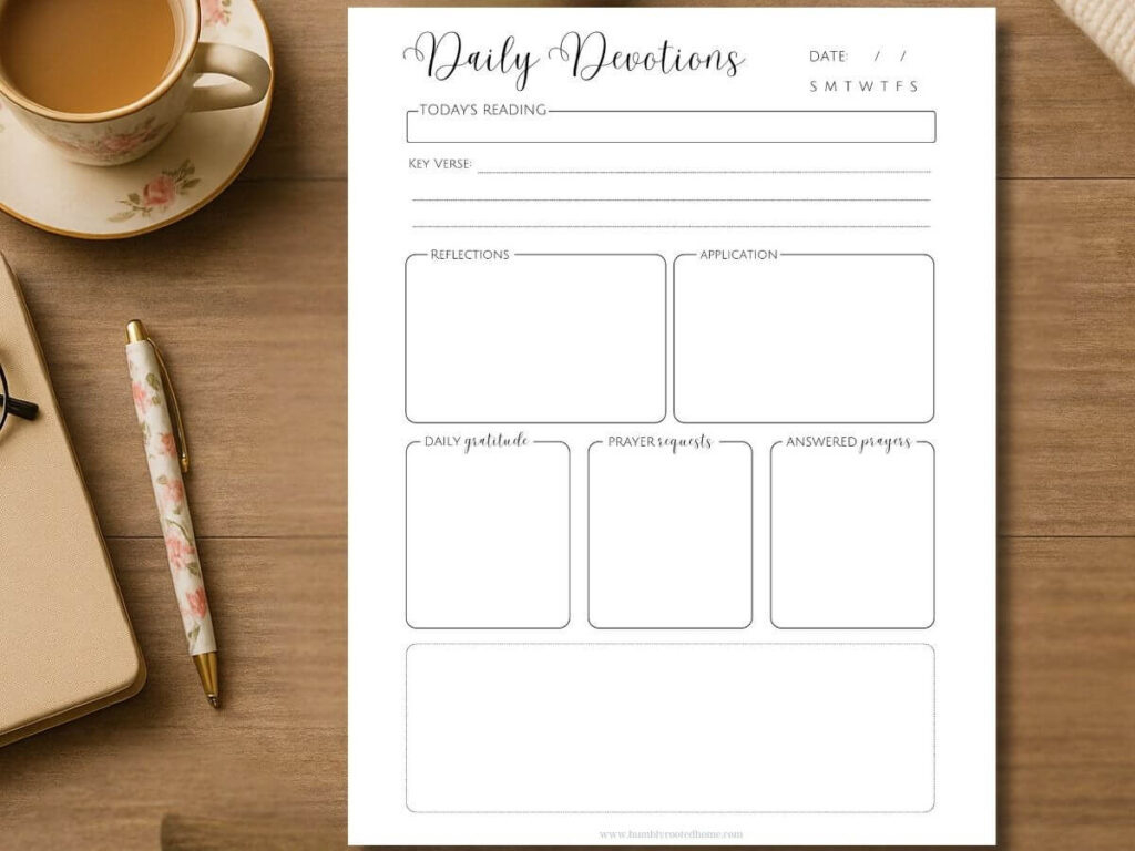 Free Devotional Printable For Daily Study And Reflection - throughout Free Printable Daily Devotions
