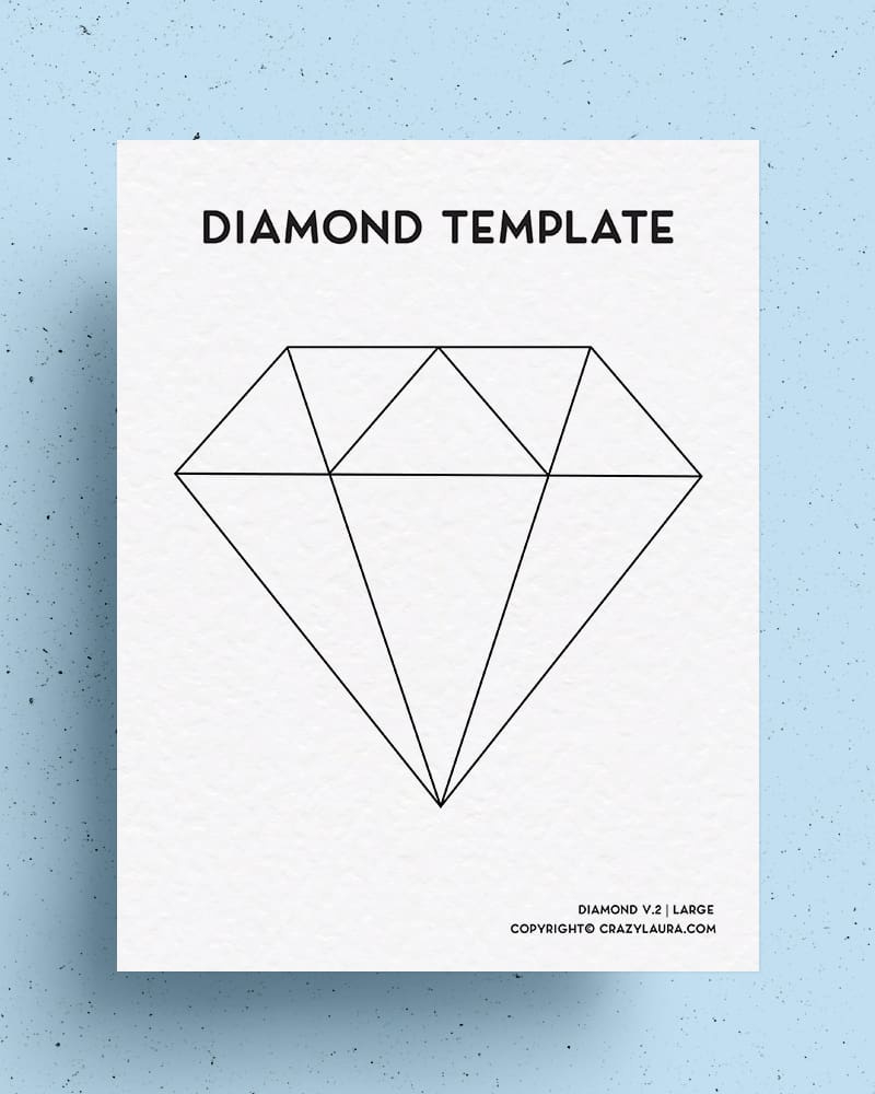 Free Diamond Template &amp;amp; Outline Printable Sheets - Crazy Laura intended for Free Printable Diamond Stencils